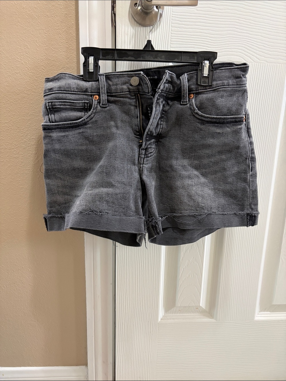 Lucky Brand Washed Gray Denim Cutoff Shorts